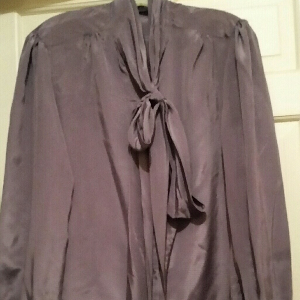Discovery Purple Button Down Blouse Sz 14